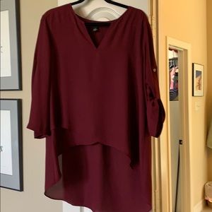 Alfani chiffon hi low shirt